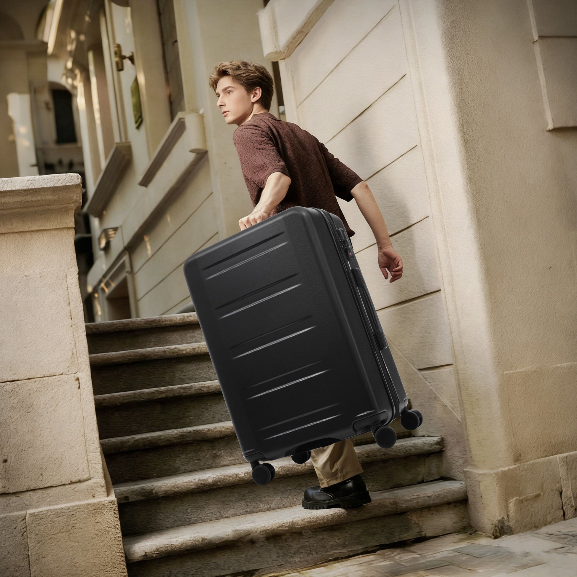Hardside Luggage Set 5 Piece With Front Opening