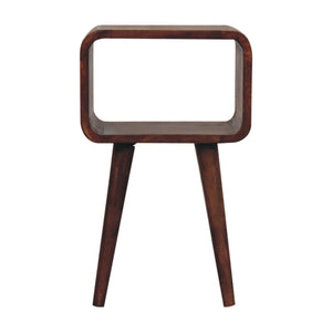 Mini Curved Open Nightstand - Caramel