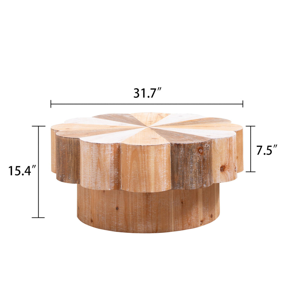 Flower Shaped Coffee Center Table For Living Room - Multicolor