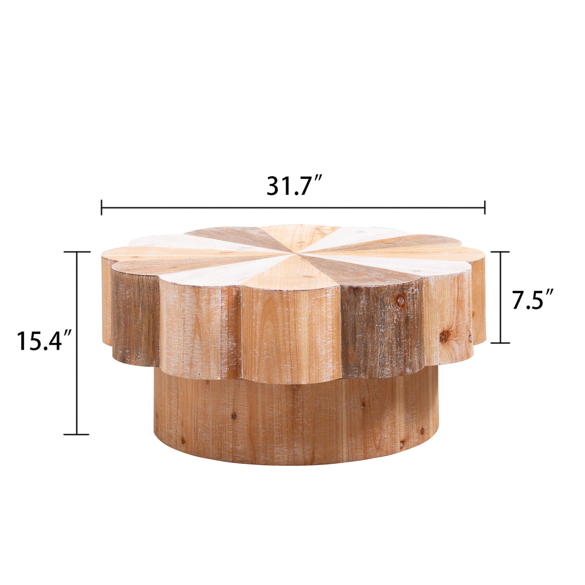 Flower Shaped Coffee Center Table For Living Room - Multicolor
