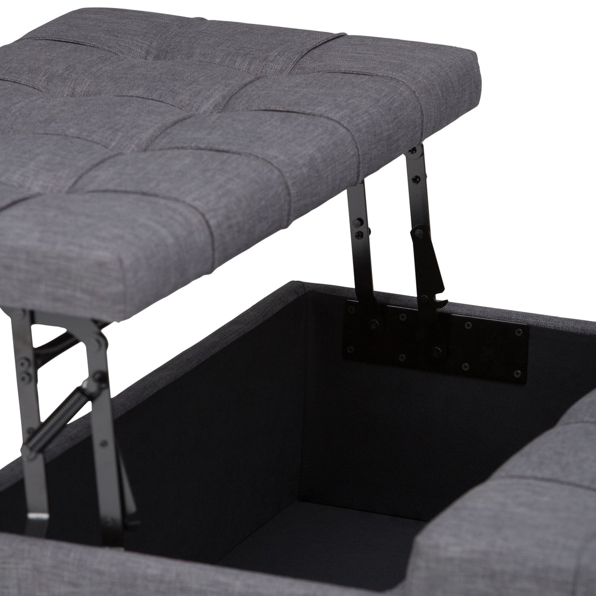 Harrison - Coffee Table Storage Ottoman - Dark Gray