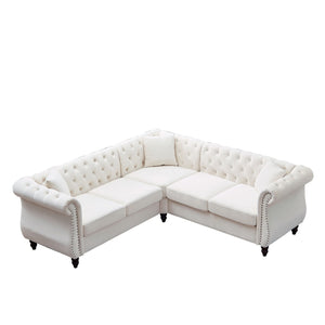 Streamline Modern L-Shaped Corner Sofa