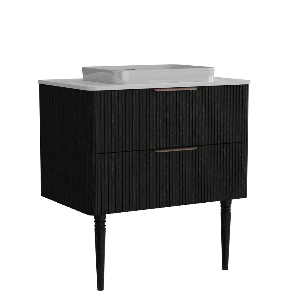 Elena - Modern Bathroom Vanity With Sink With Ample Storage, 2 Soft Close Drawers