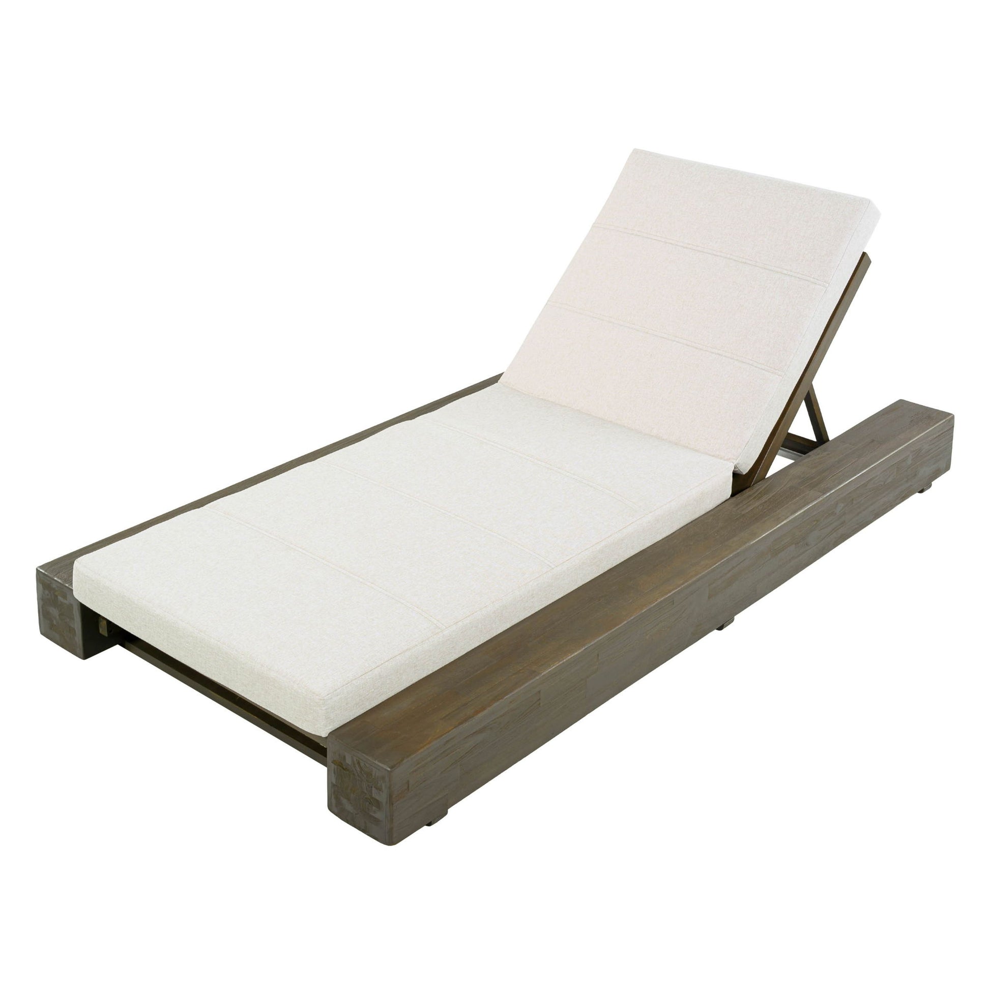 Outdoor Chaise Lounges With Water-Resistant Cushions, Adjustable Backrest