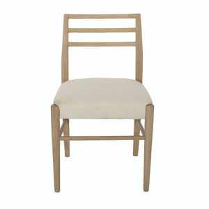 Farmhouse Style Dining Chair Set With Ladder Back Design