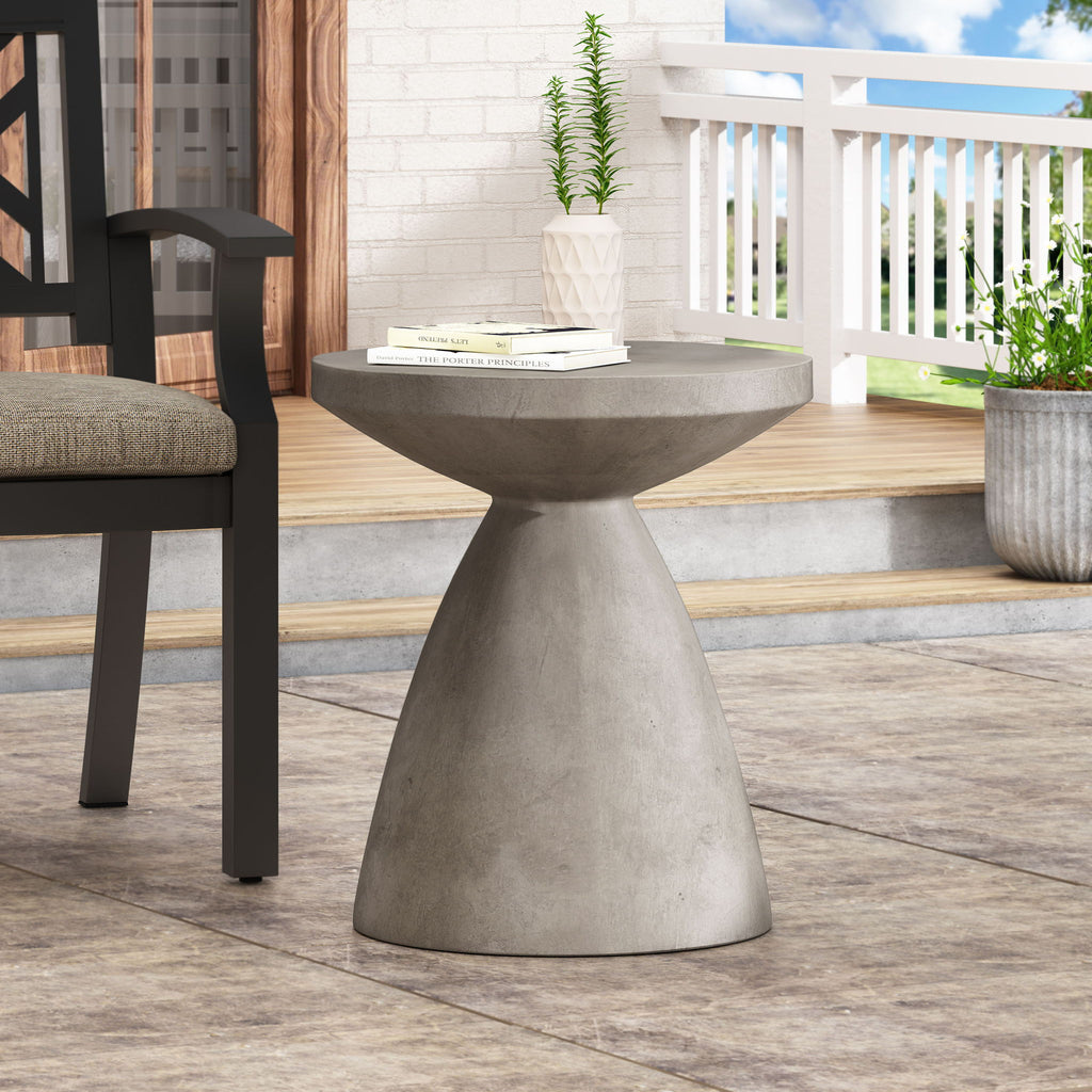 Outdoor / Indoor Lightweight Concrete Side Table