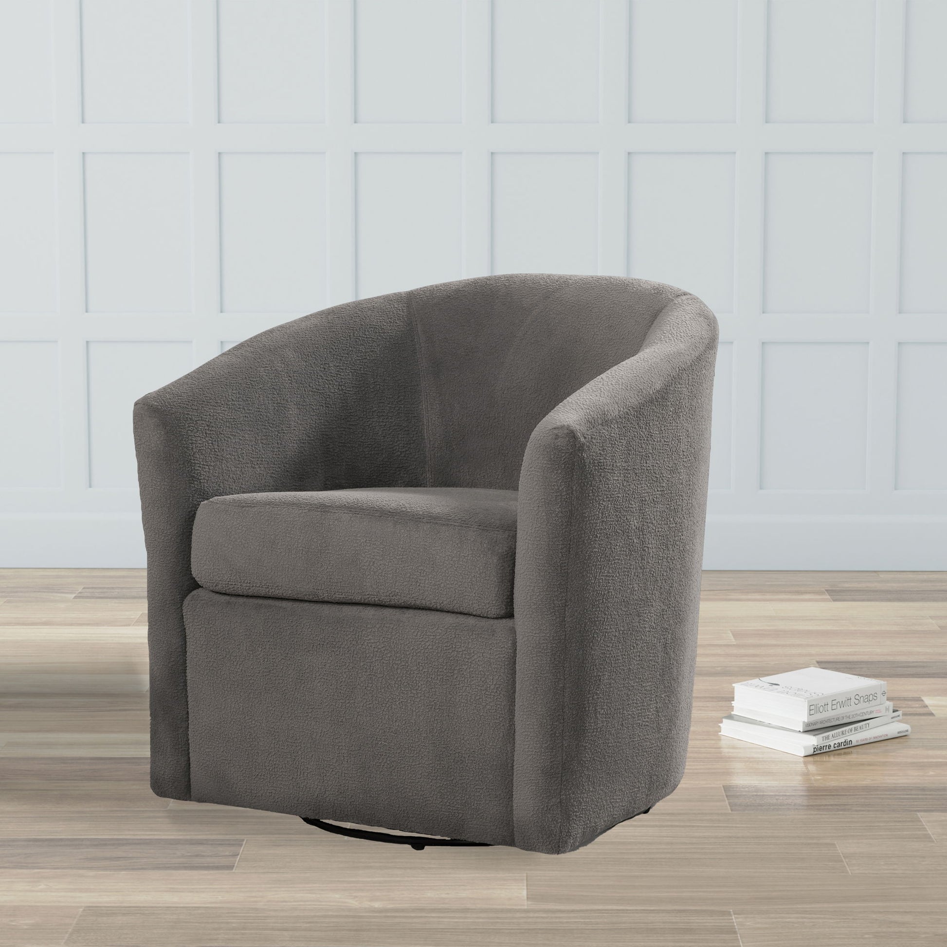 Oaklynn - Barrel Style Swivel Accent Chair