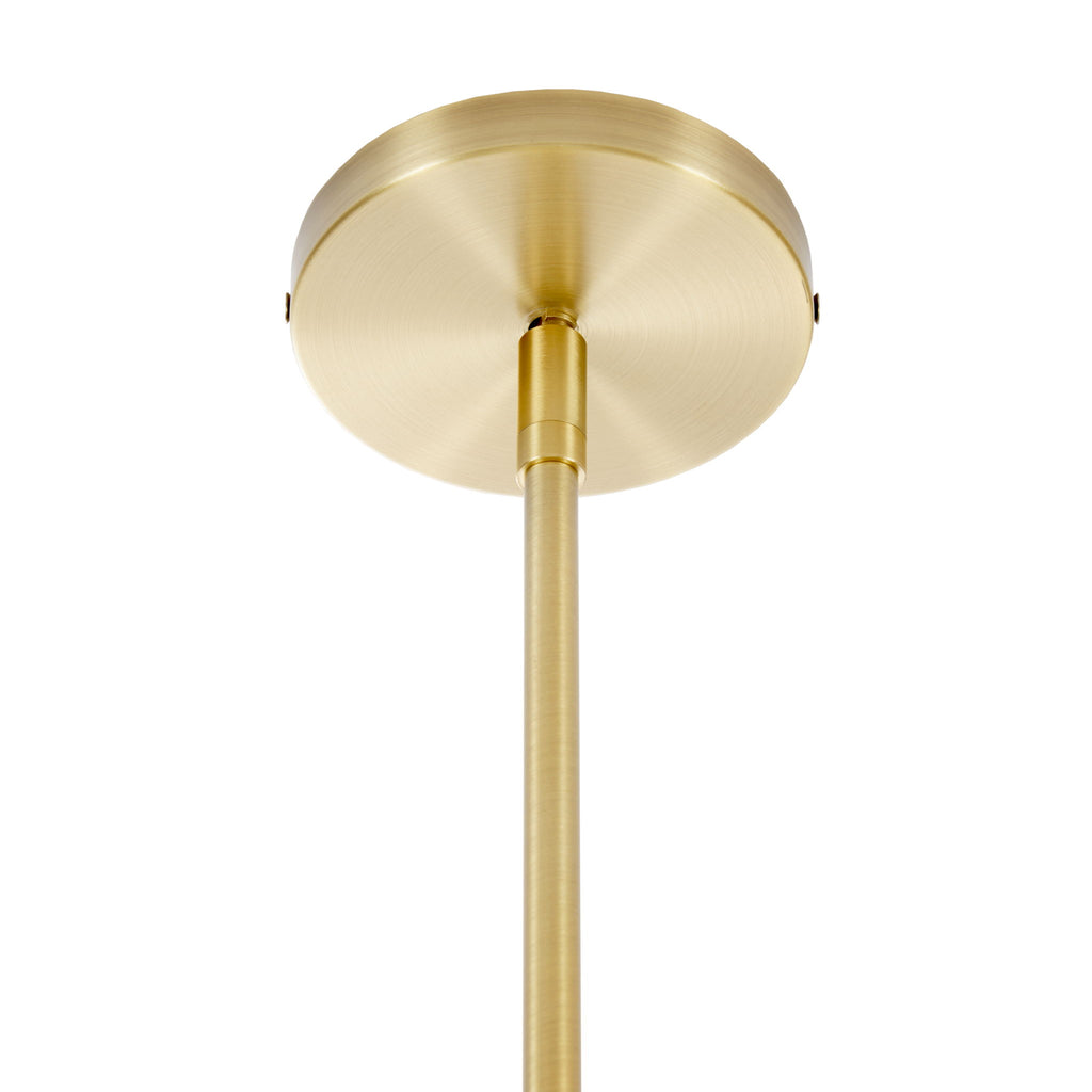 Presidio - 5-Light White Drum Shade Chandelier - Gold / White