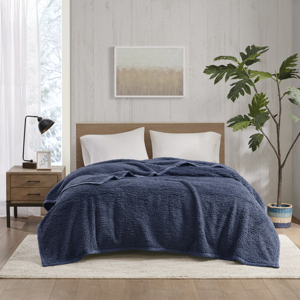 Burlington - Berber Blanket - Navy