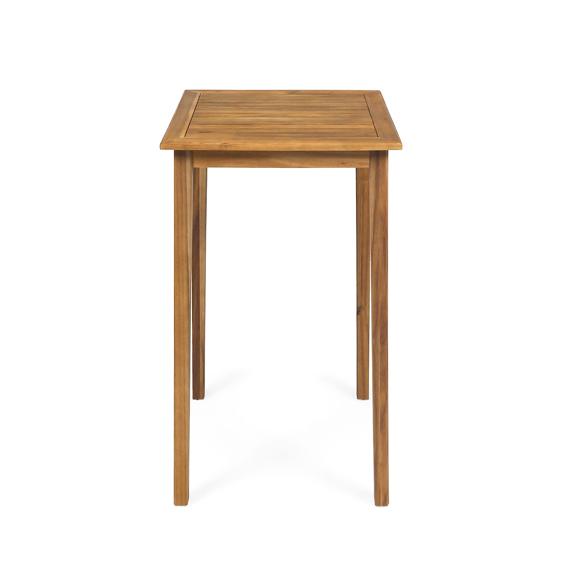 Outdoor Minimalist Acacia Wood Square Bar Table