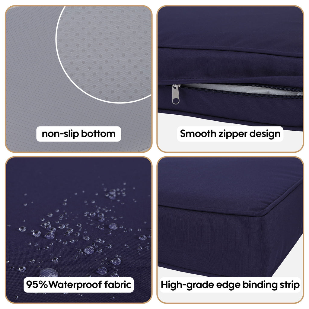 Cushion Covers For 7 Piece Wicker Sectional Sofa, 14 Pack Seat And Back Slipcovers With Zipper