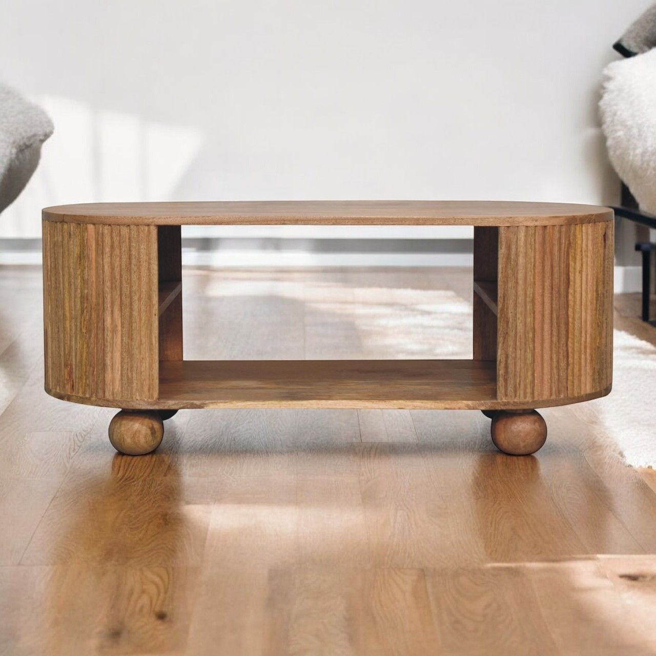 Soba - Ball Open Coffee Table - Oak