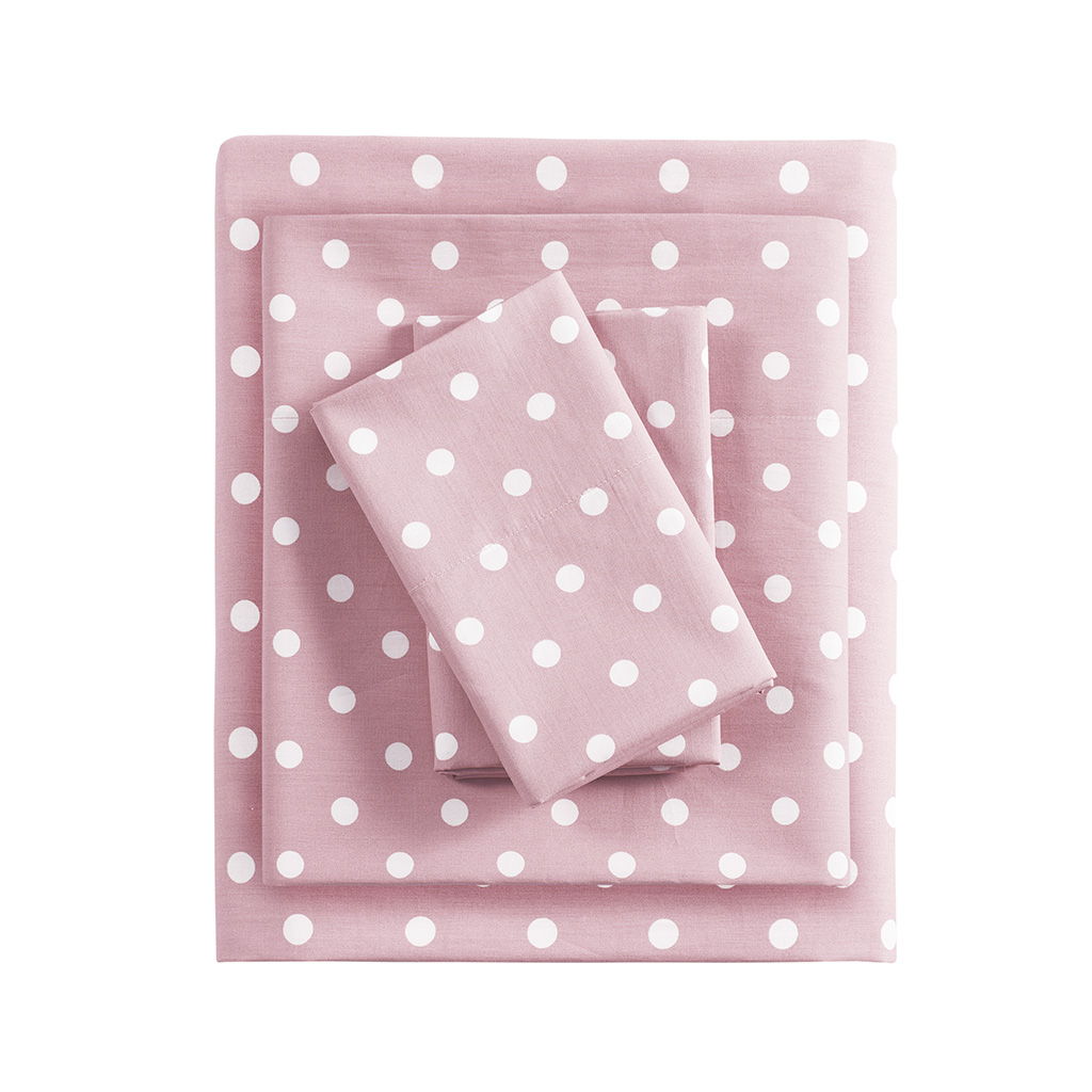 Polka Dot - Queen Sheet Set - Pink
