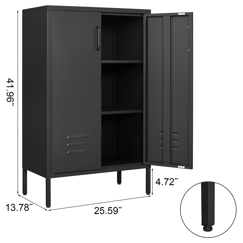 Suitable For Steel Storage Cabinets In Living Rooms, Kitchens, And Bedrooms, 2 Door Miscellaneous Storage Cabinet, Garage Tool Storage Cabinet, And Office File Cabinet 2 Movable Partitions