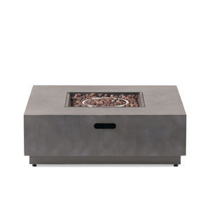Modern Square Fire Pit With 50,000 Btu