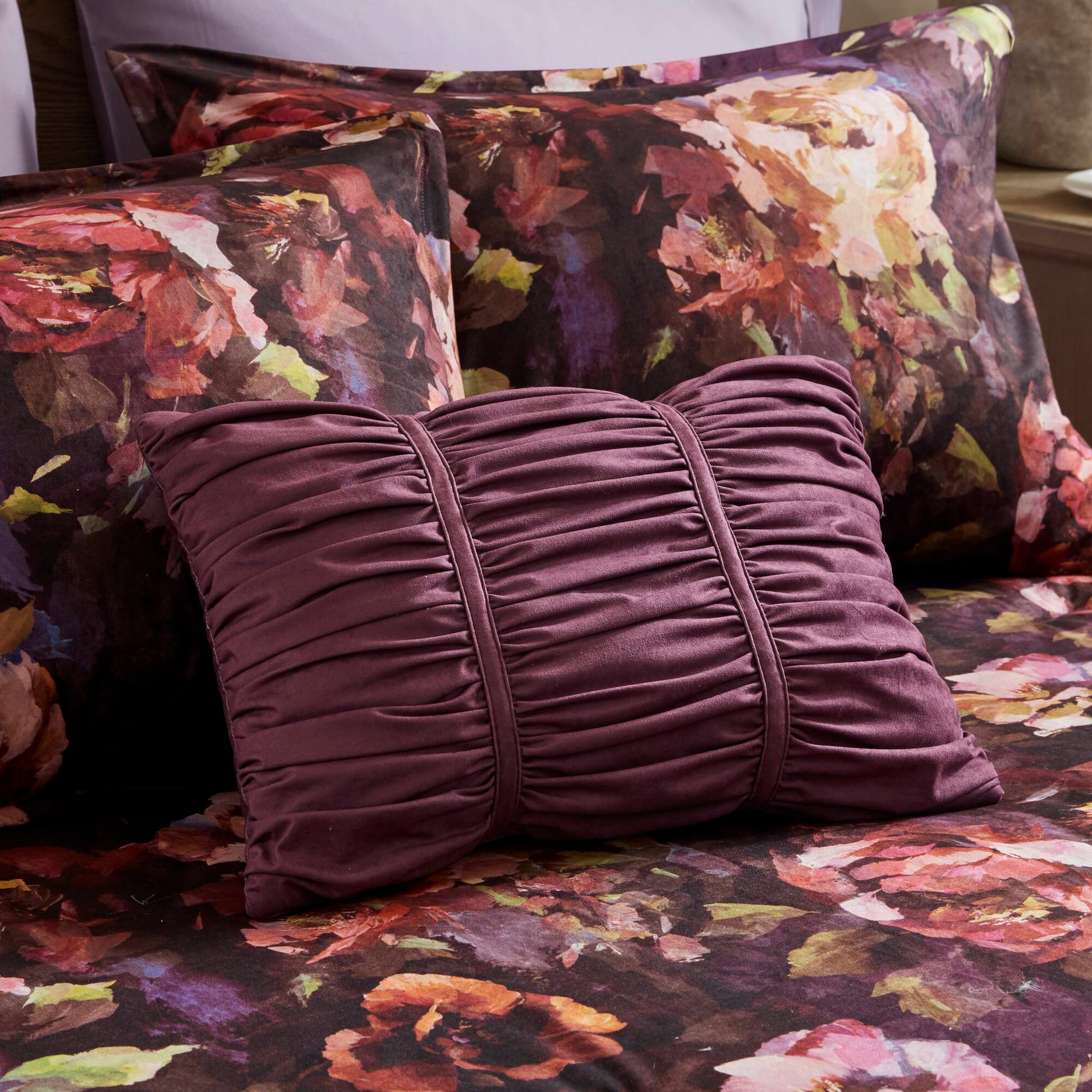 Seraphina - King Velvet Comforter Set - Purple