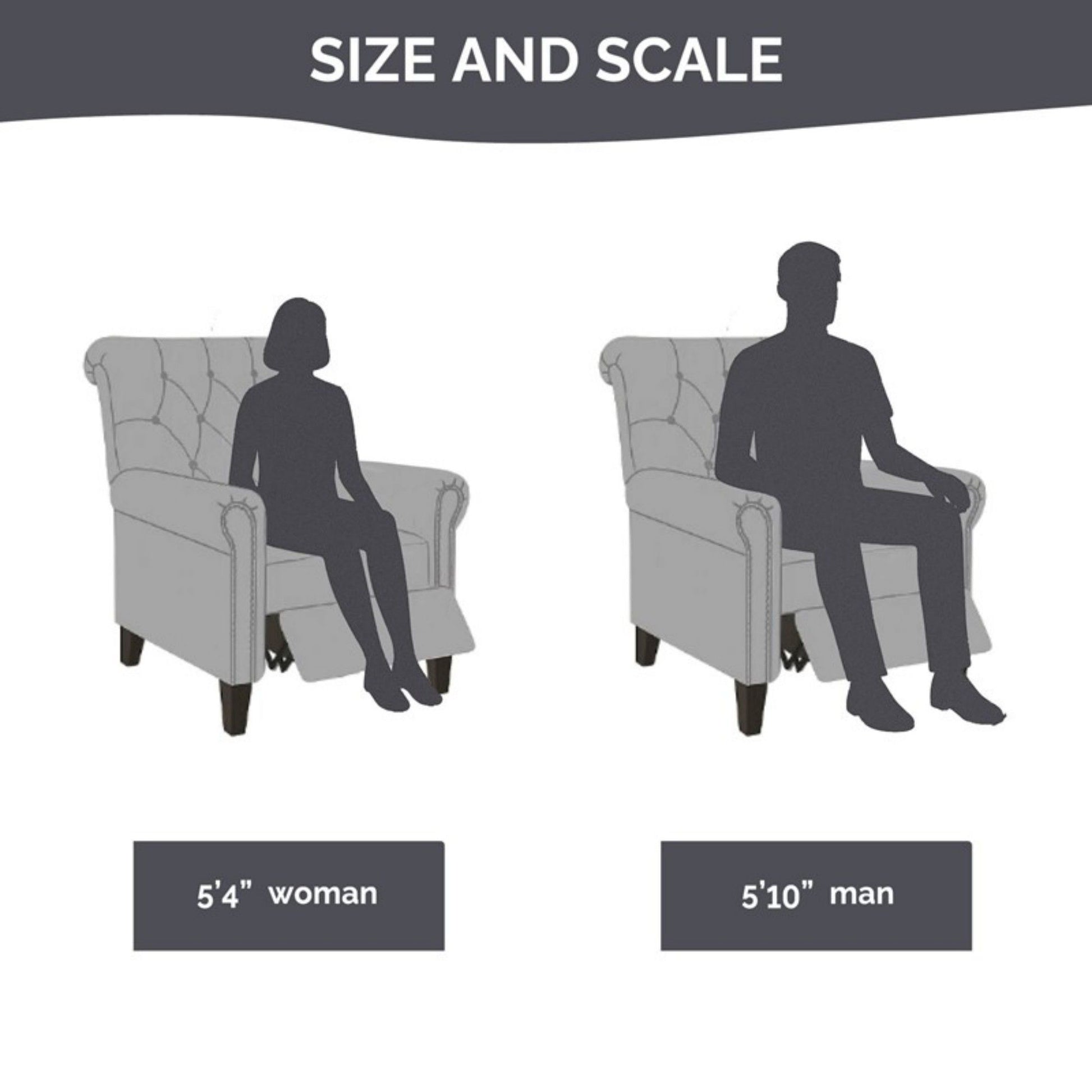 Aidan - Push Back Recliner Chair With Tufted Back And Nailhead Trim - Cream