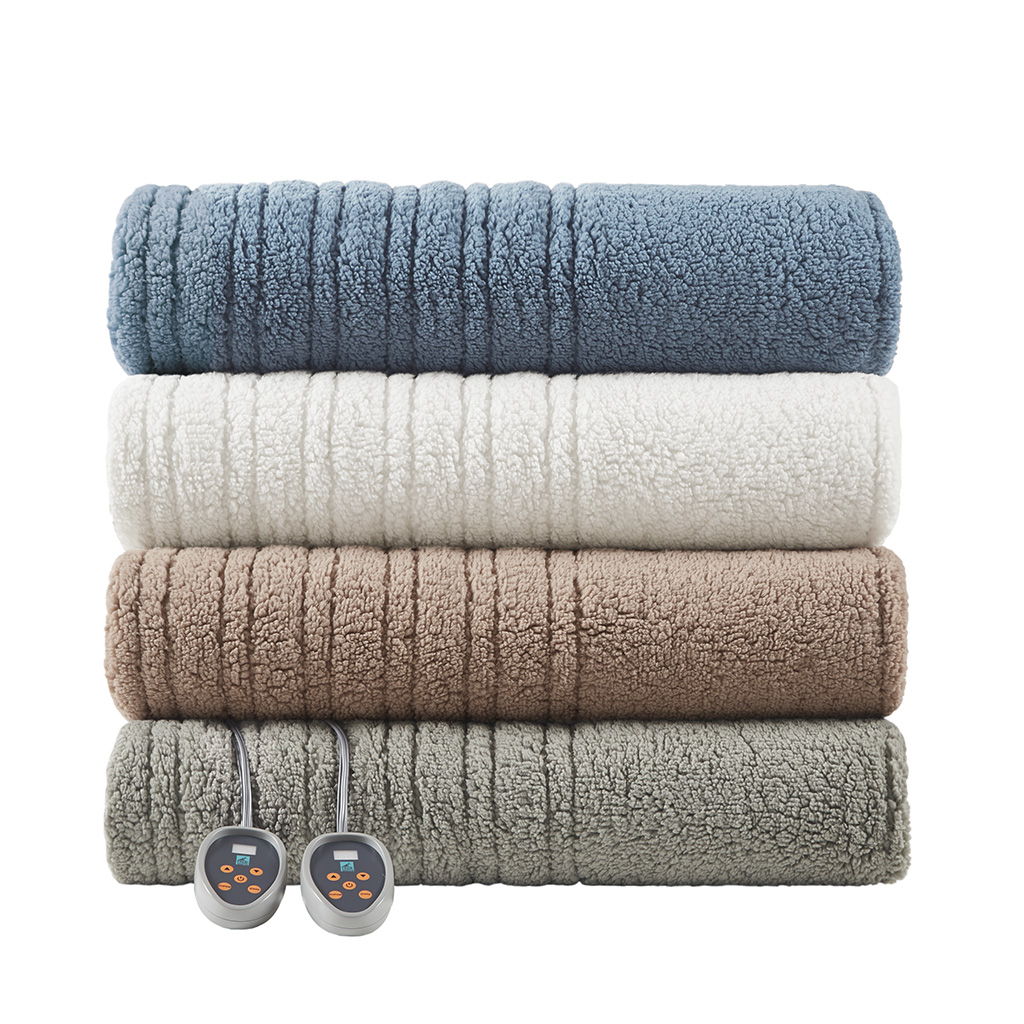 Sherpa - Heated Blanket - Blue