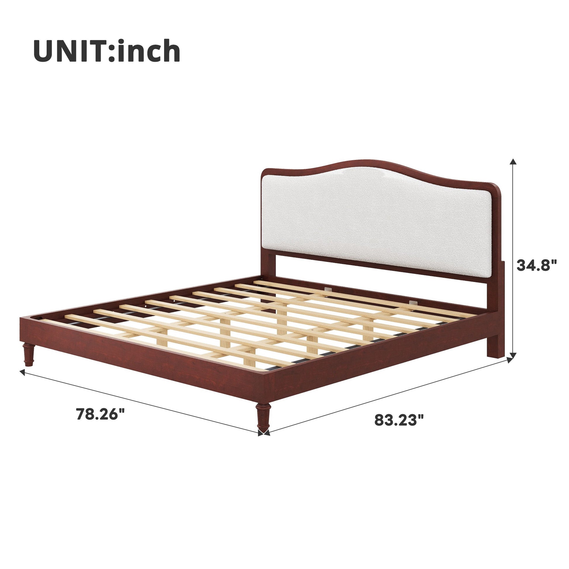Platform Bed With Upholstered Headboard