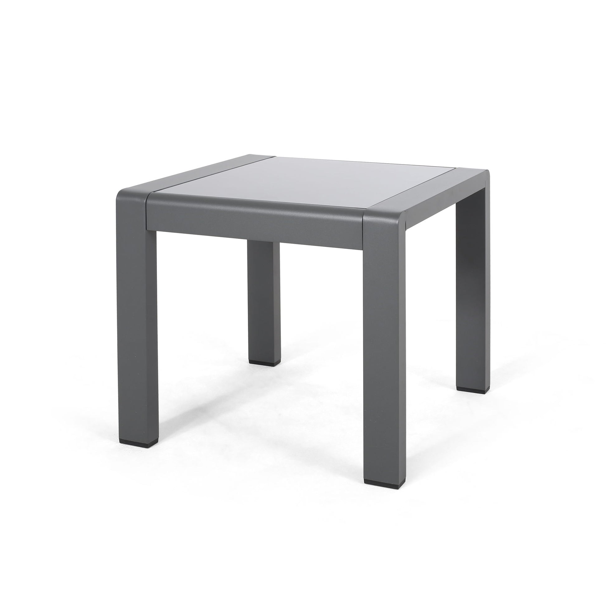 Cape Coral - Contemporary Side Table With Frosted Glass Top