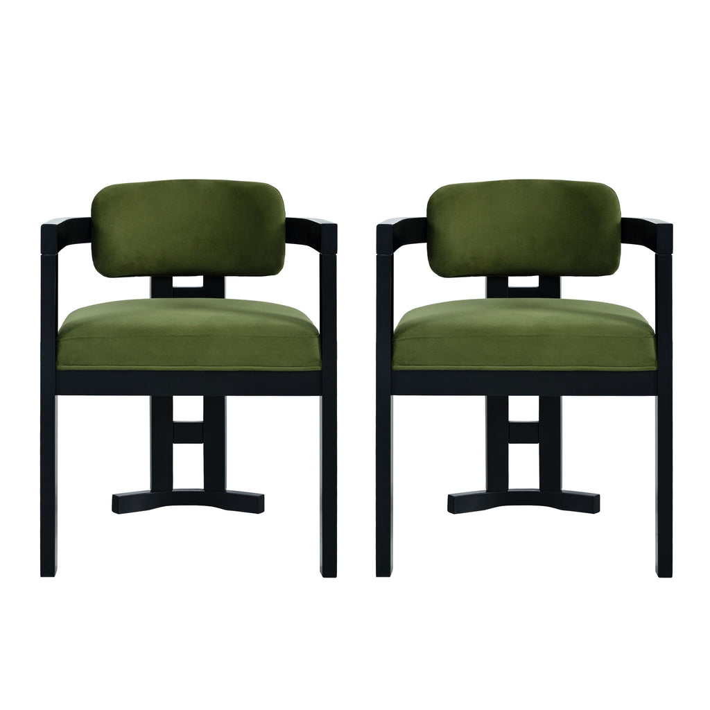 Stylish Indoor Upholstered Wood Dining Chair (Set of 2)