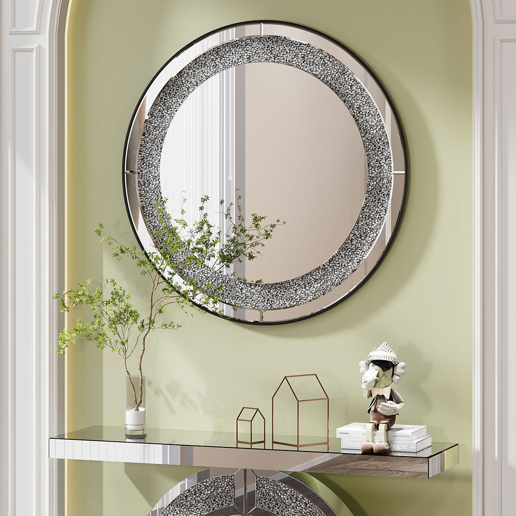 Round Wall Mirror - Silver