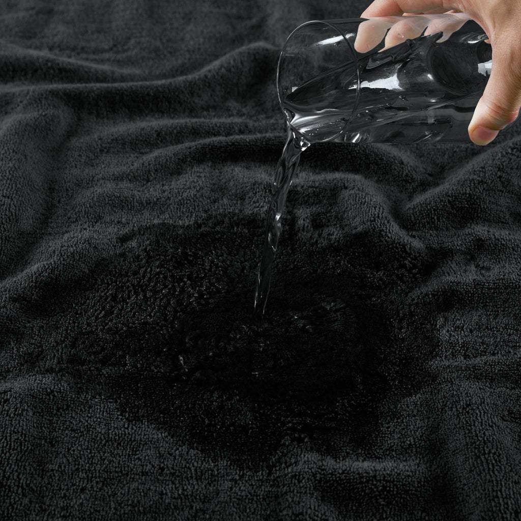 800GSM - 8 Piece Antimicrobial Towel Set - Black