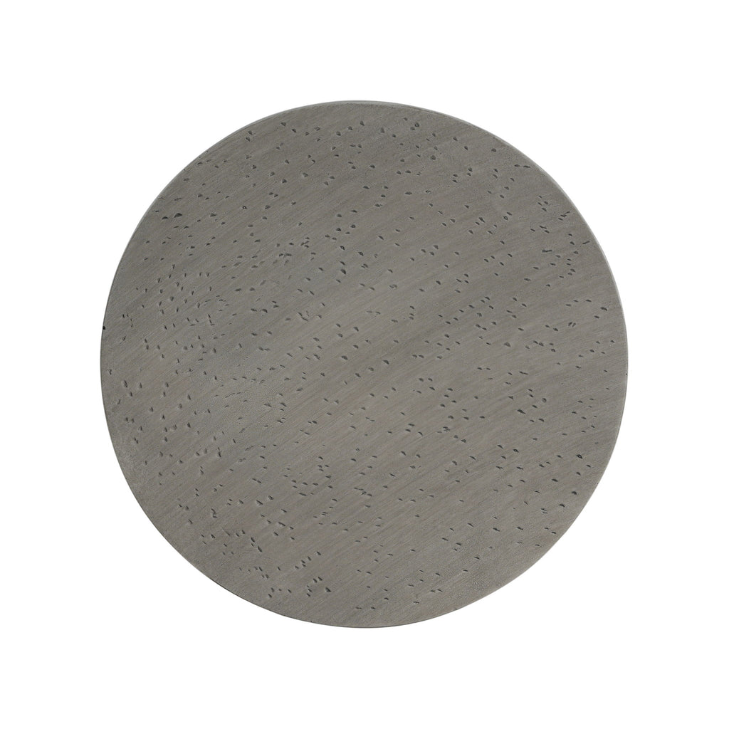 Modern Outdoor Lightweight Concrete Side Table With Hourglass Design - Light Gray