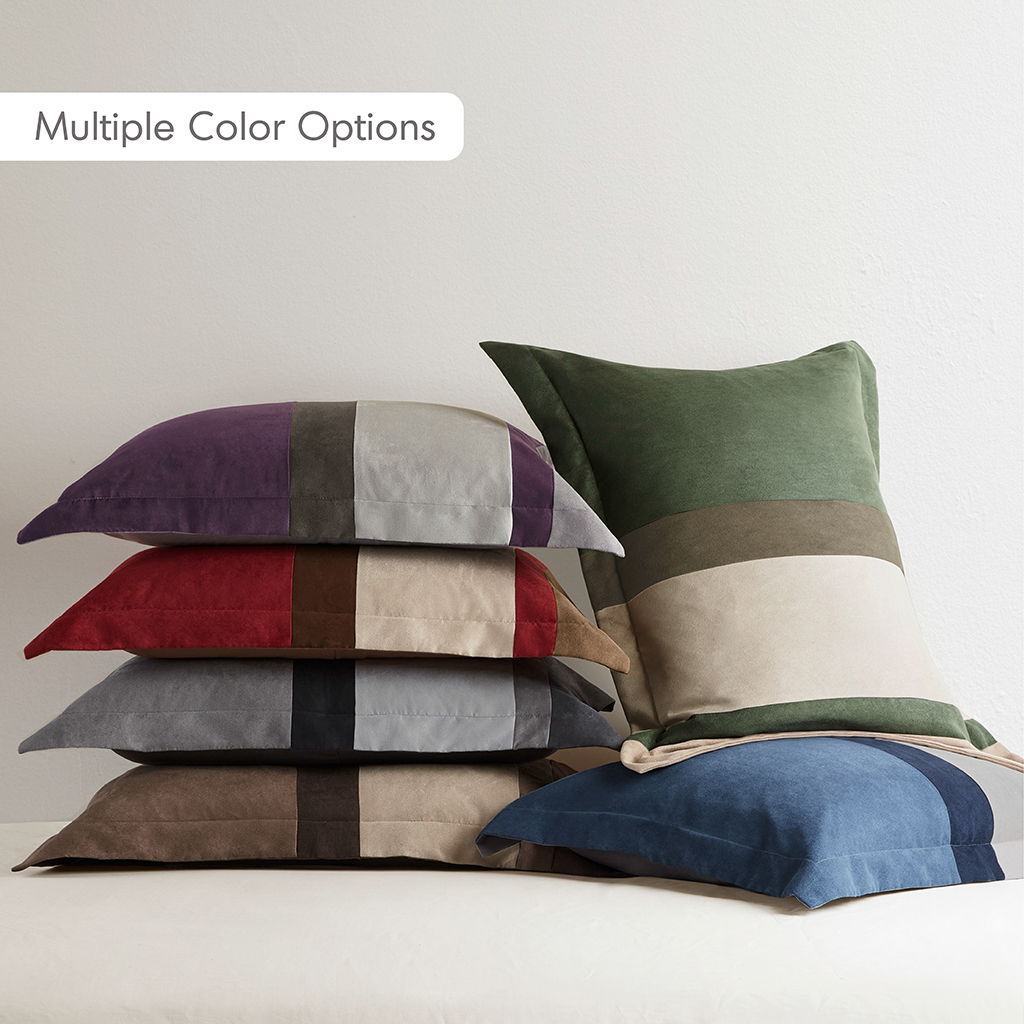 Boulder Stripe - Full/Queen Pieced Comforter Set - Green