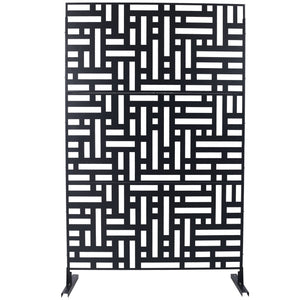 Decorative Freestanding Metal Privacy Screen For Indoor & Outdoor Use