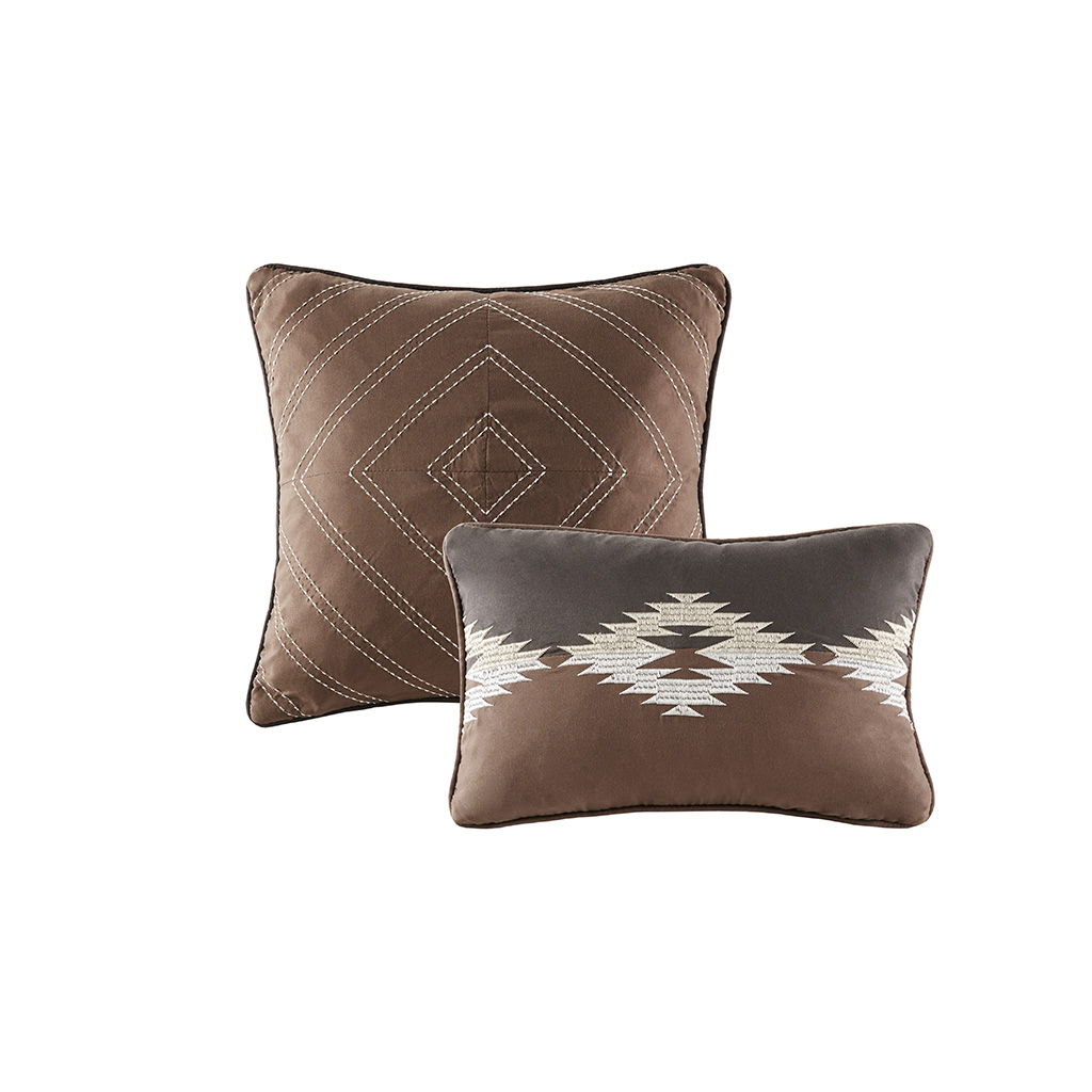 Bitter Creek - California King Oversized Comforter Set - Gray / Brown