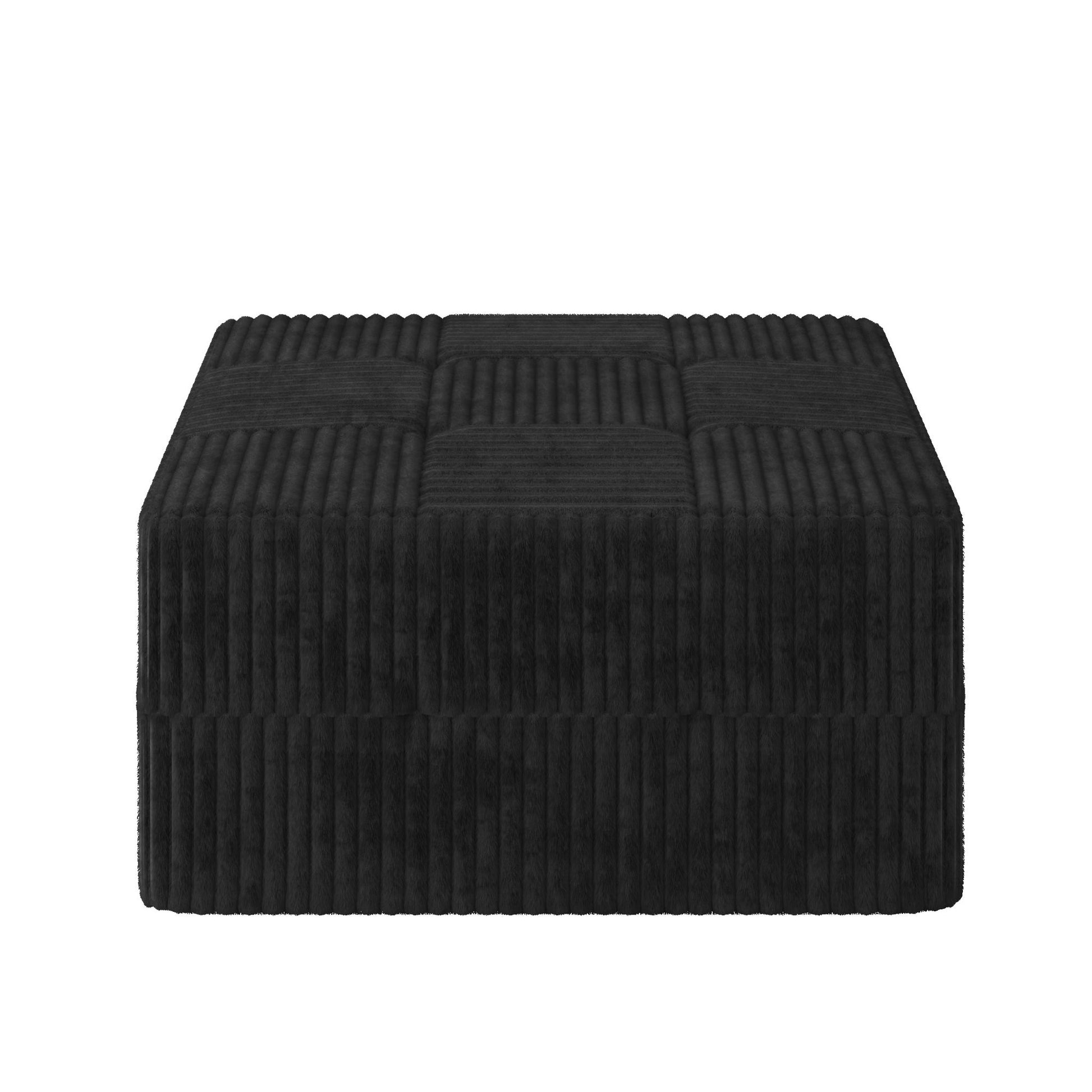 Modern Minimalist Ottoman Sofa Compressed Sectional Corduroy Couch Sleeper