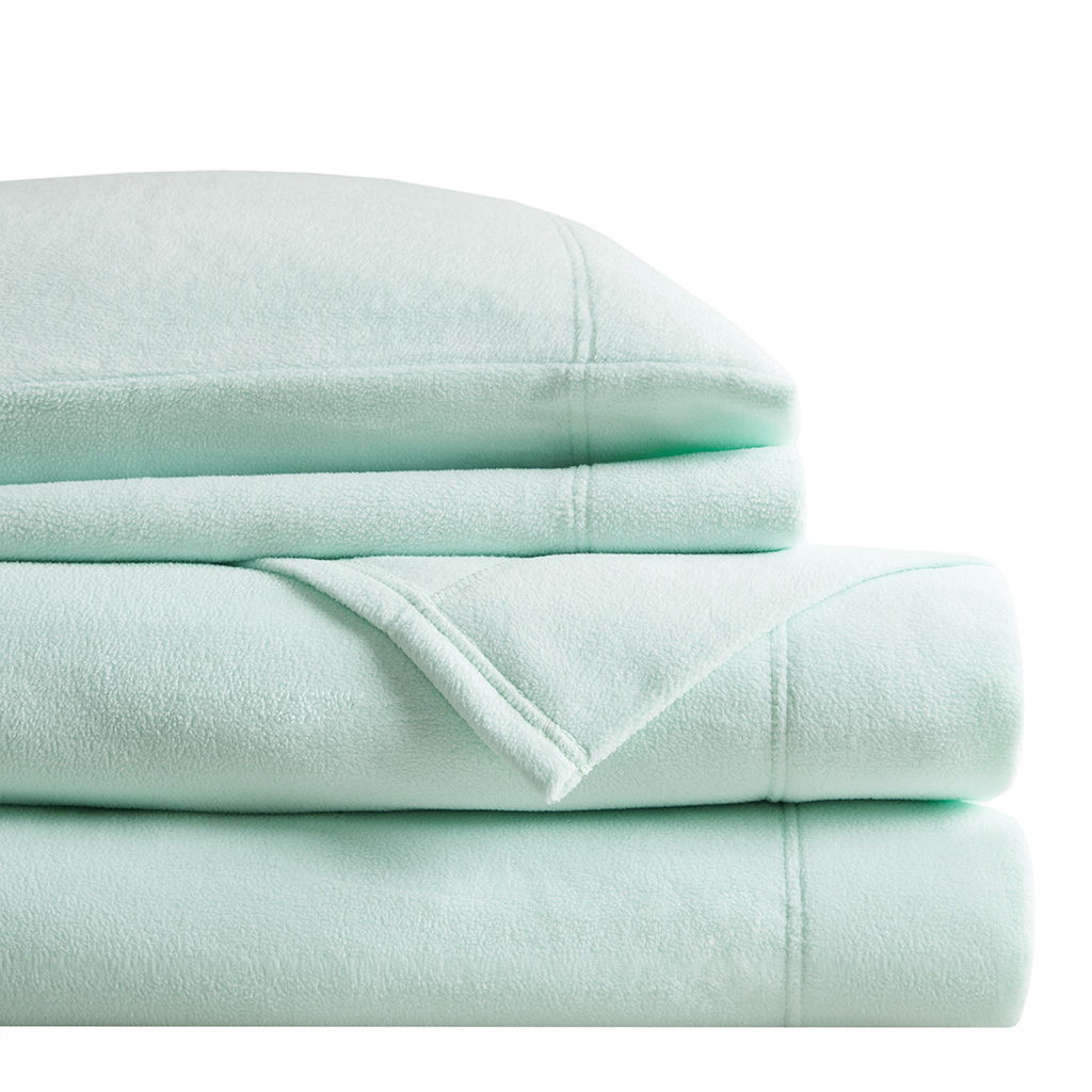 Micro Fleece - 4 Piece Full Sheet Set - Aqua