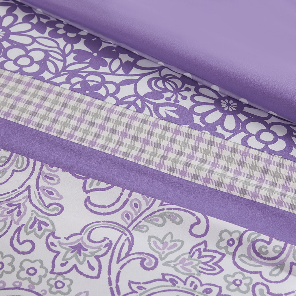 Riley - Twin Comforter Set - Purple