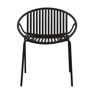 7 Piece Outdoor Modern Dining Set With Stackable Chairs