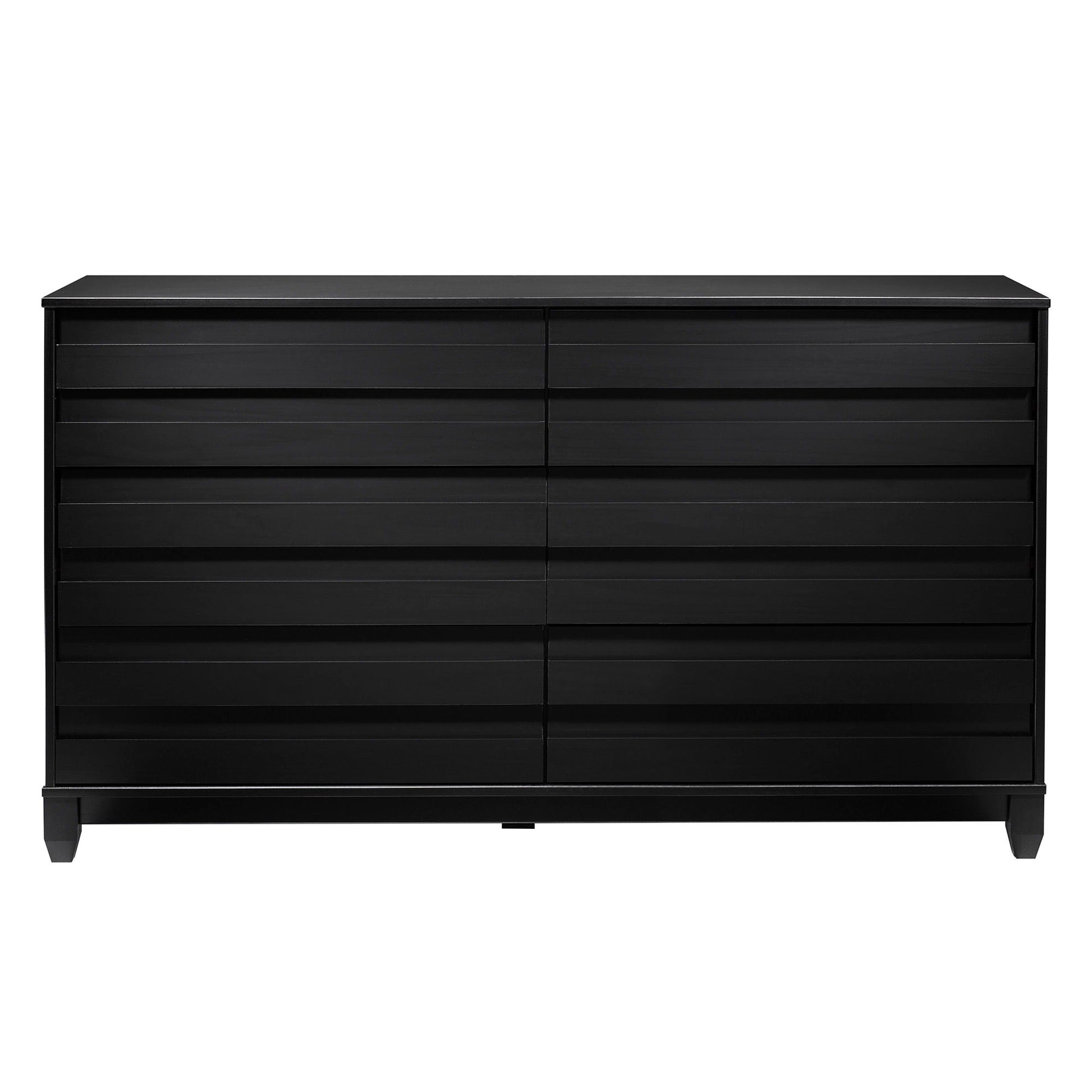 Modern 6 Drawer Solid Wood Dresser With Channel Pulls