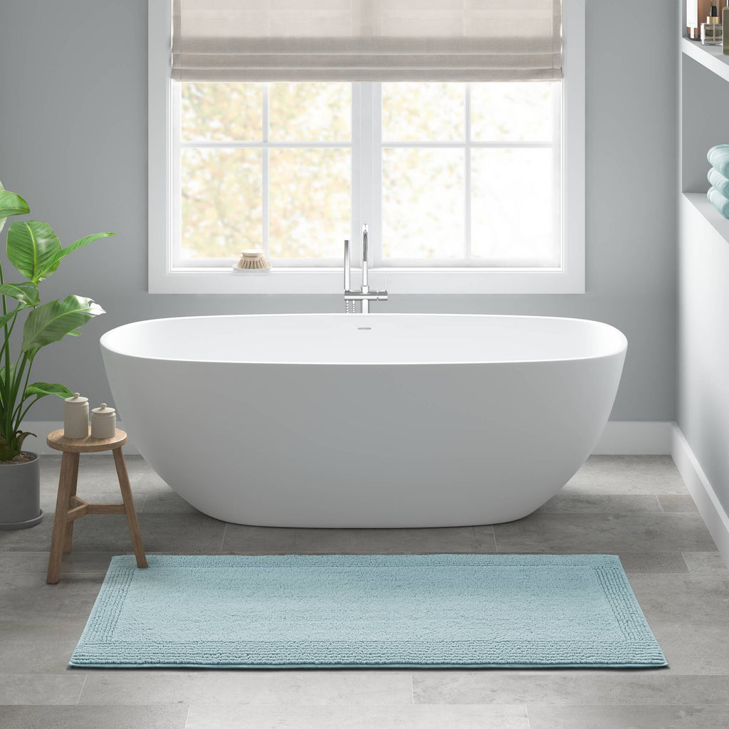 Splendor - 24" x 60" Tufted Reversible Bath Rug - Blue