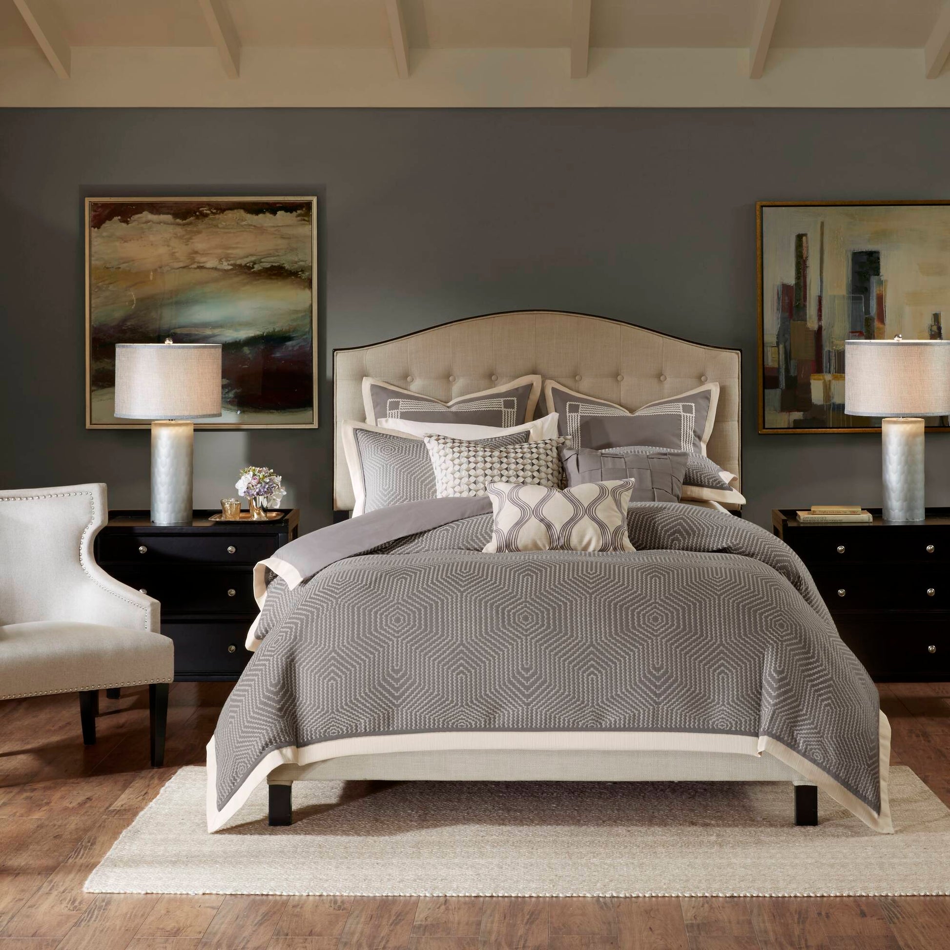 Queen Comforter Set - Gray