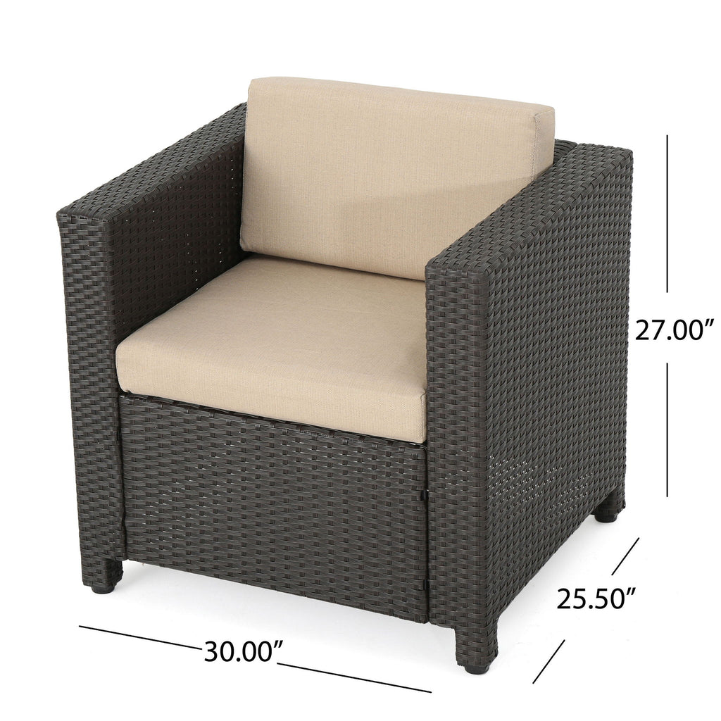 Stylish Outdoor Club Chair With Weather Resistant Cushions