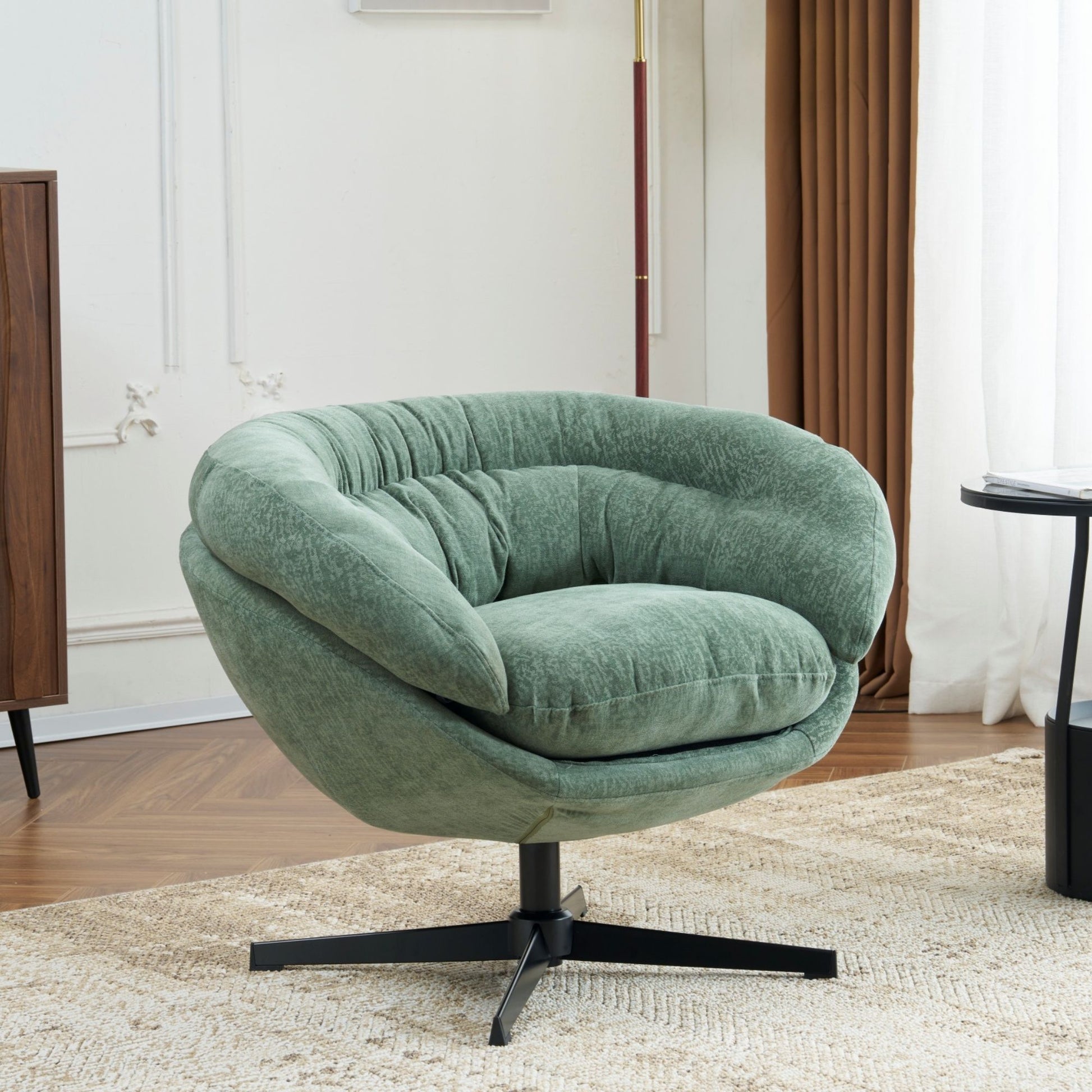Modern Chenille Office Chair With 360 Degree Swivel