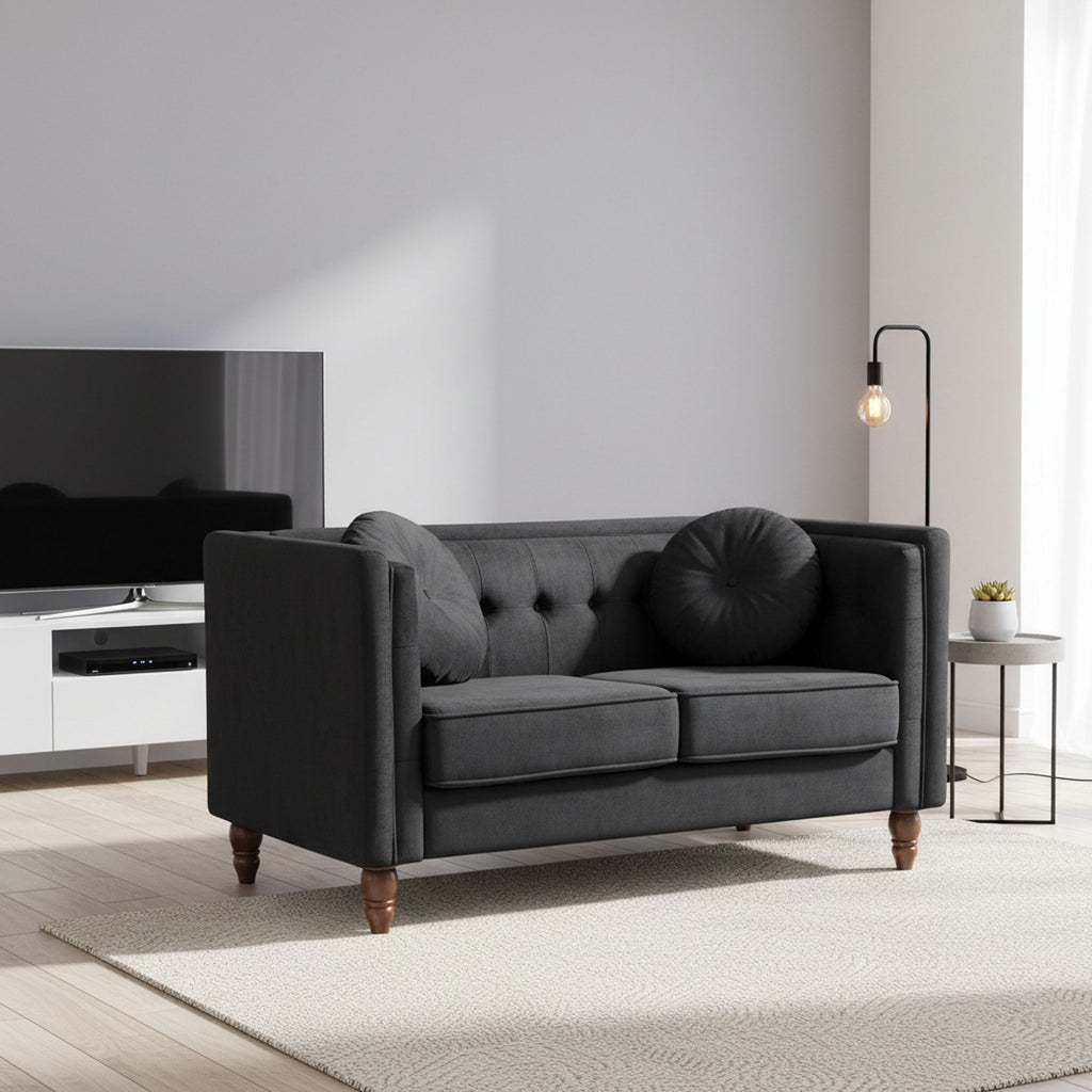 Chesterfield Loveseat 2 Seater Couch For Living Room