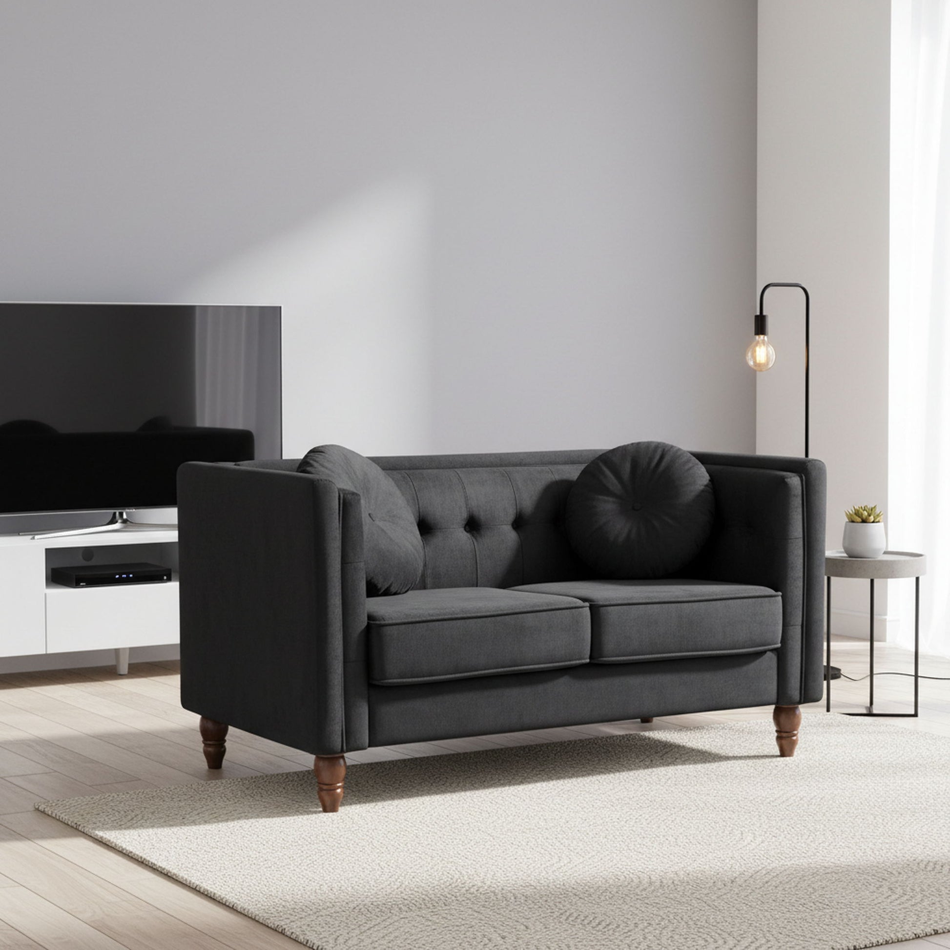 Chesterfield Loveseat 2 Seater Couch For Living Room