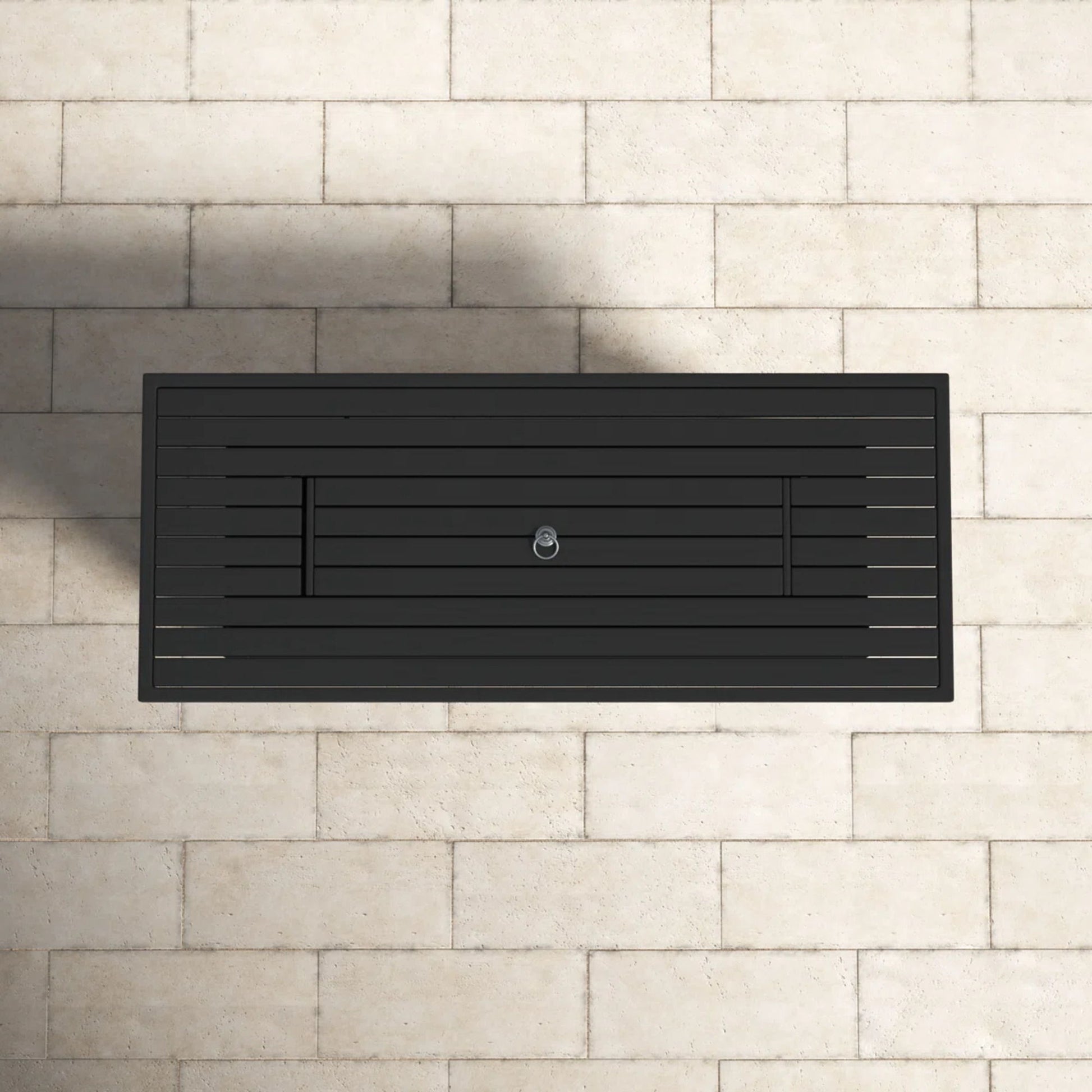 Casselton - Propane / Gas Outdoor Fire Pit Table With Lid - Black