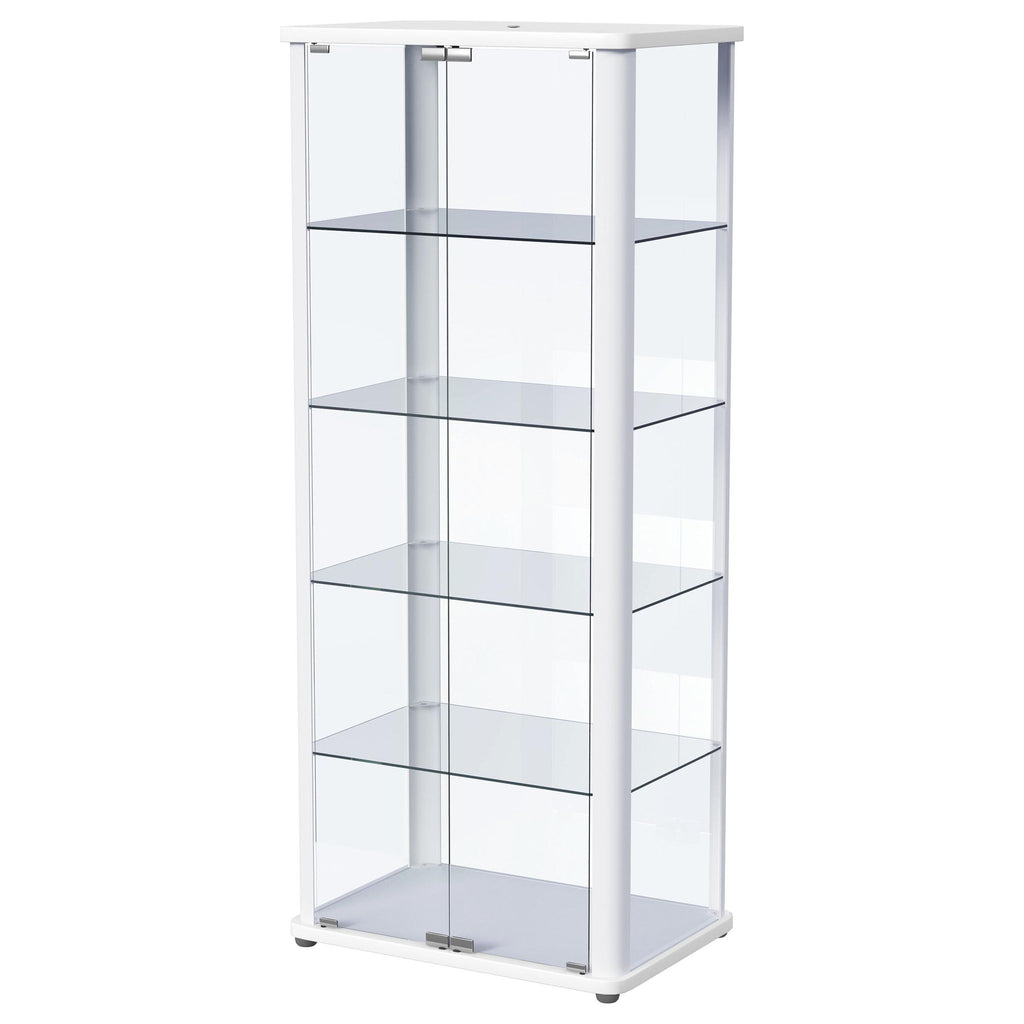 Nevra - 4 Shelf Display LED Curio Cabinet
