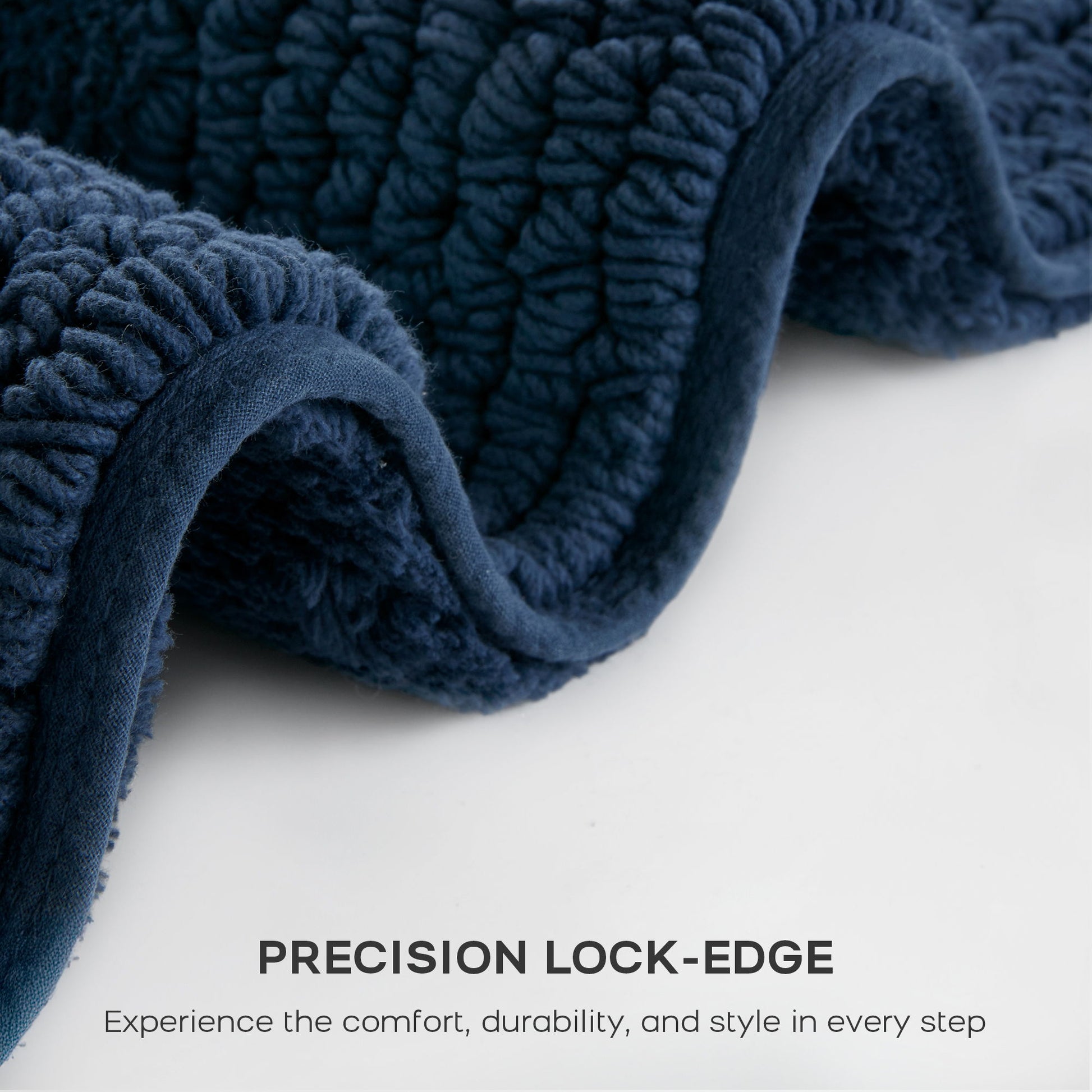Splendor - 24" x 72" Tufted Reversible Bath Rug - Navy