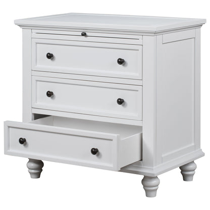 Bedroom - 3 Drawer Storage Nightstand