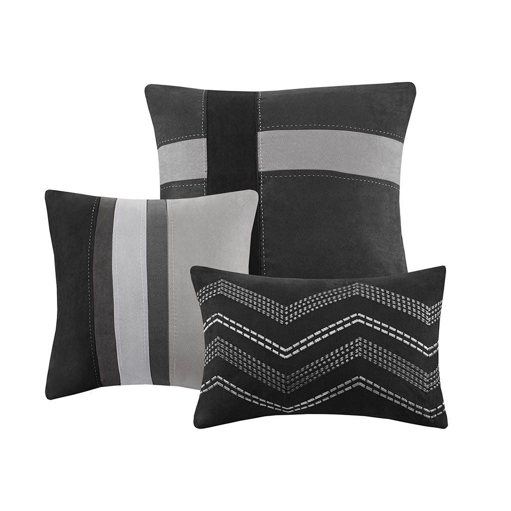 Palisades - California King 7 Piece Comforter Set - Black