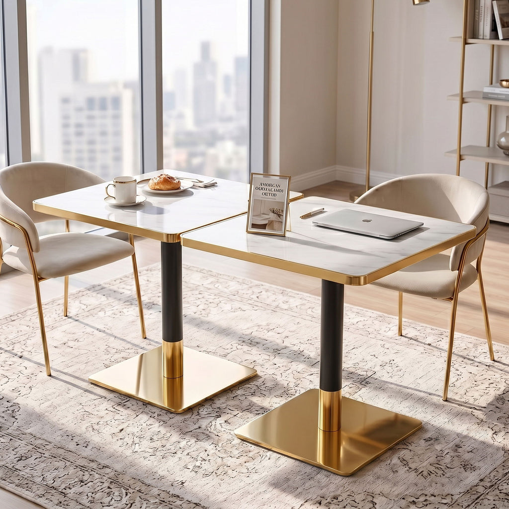 Square Small Kitchen Table With Pedestal Base