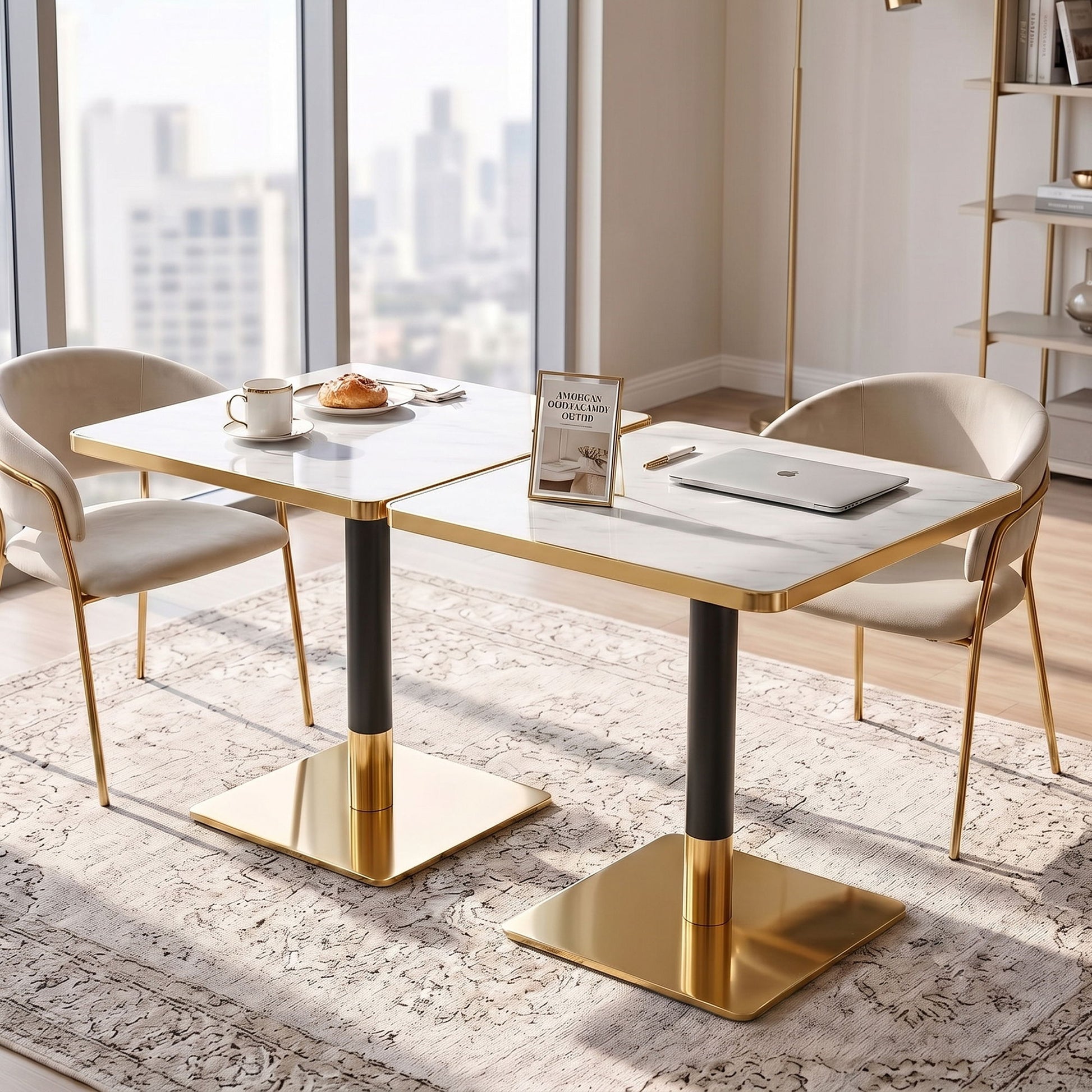 Square Small Kitchen Table With Pedestal Base