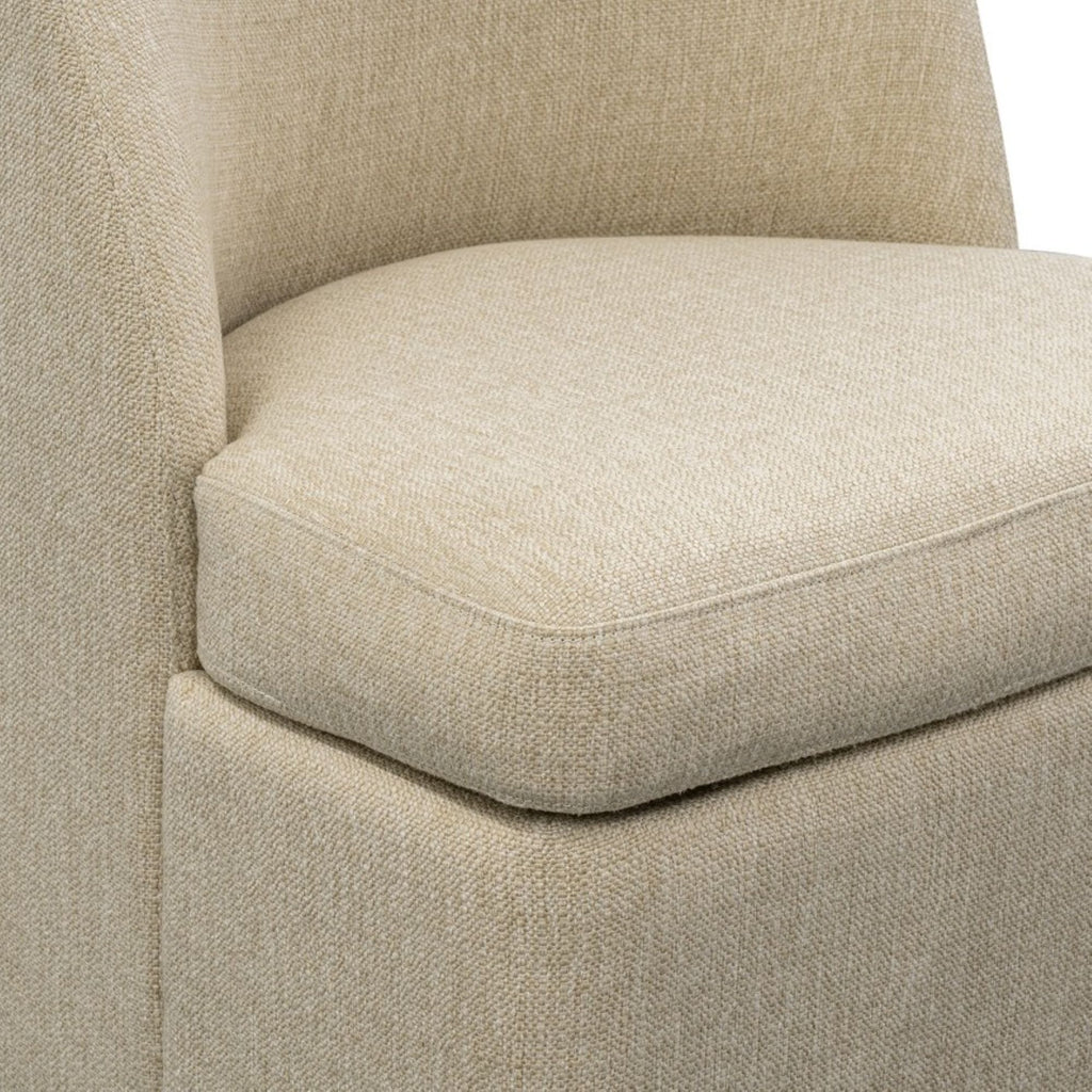 Lyra - One Size Dining Chair With Castors - Taupe